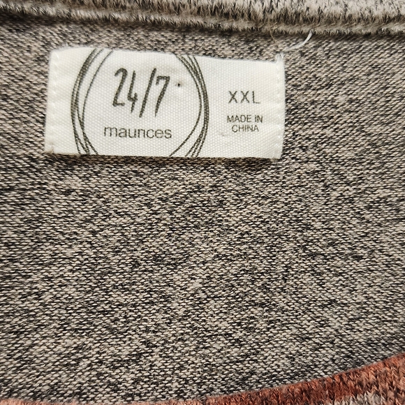 Maurices Long Sleeve Top, Gathered Waist - Western Print, XXL - Picture 4 of 6